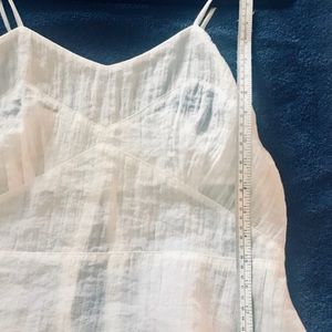 Vintage Comrags white camisole, spaghetti straps, size L